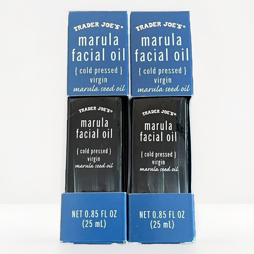 2 Pack Trader Joe's Marula Facial Oil, 0.85 fl oz each, Virgin Marula Seed Oil